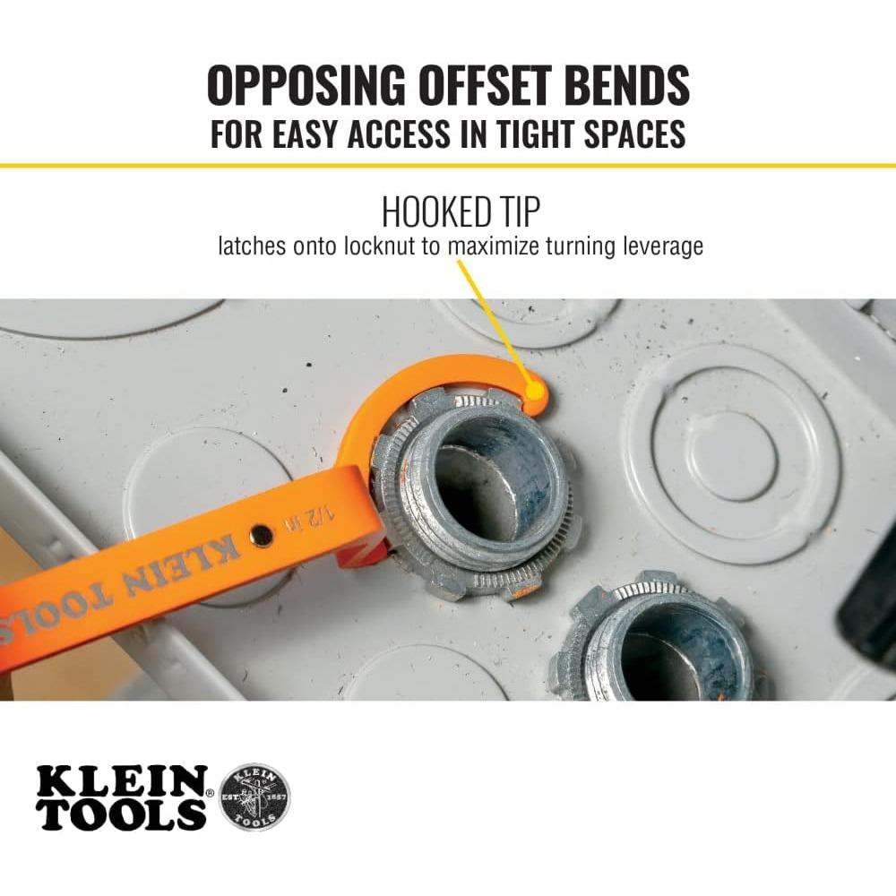 Tools 50900R Conduit Lockout Wrench Set, Tighten and Loosen Locknuts In Tight Spaces and Offset Bends