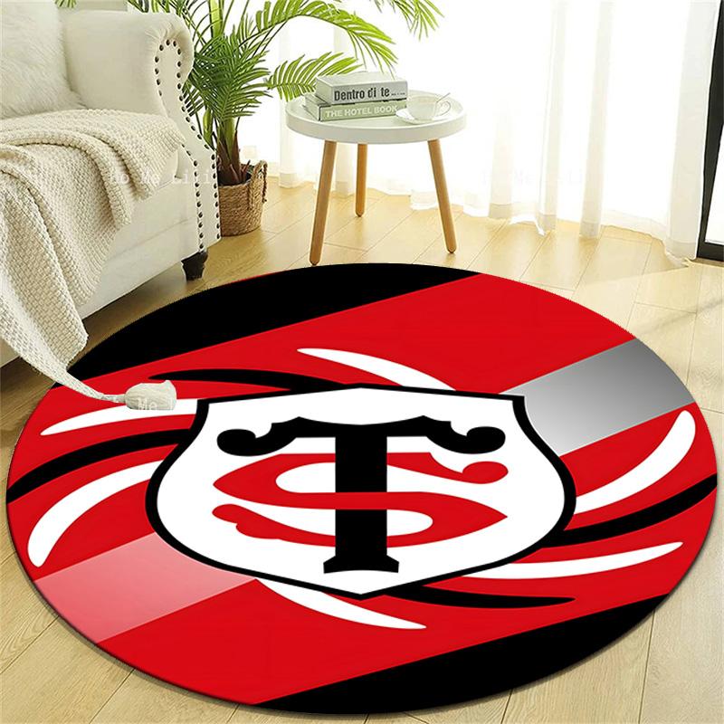 1pc Football Team (65) Design Printed Area Round Carpet for Bedroom Living Room Home Decor Rugs Mat Non Slip Mat Rug for Bedside