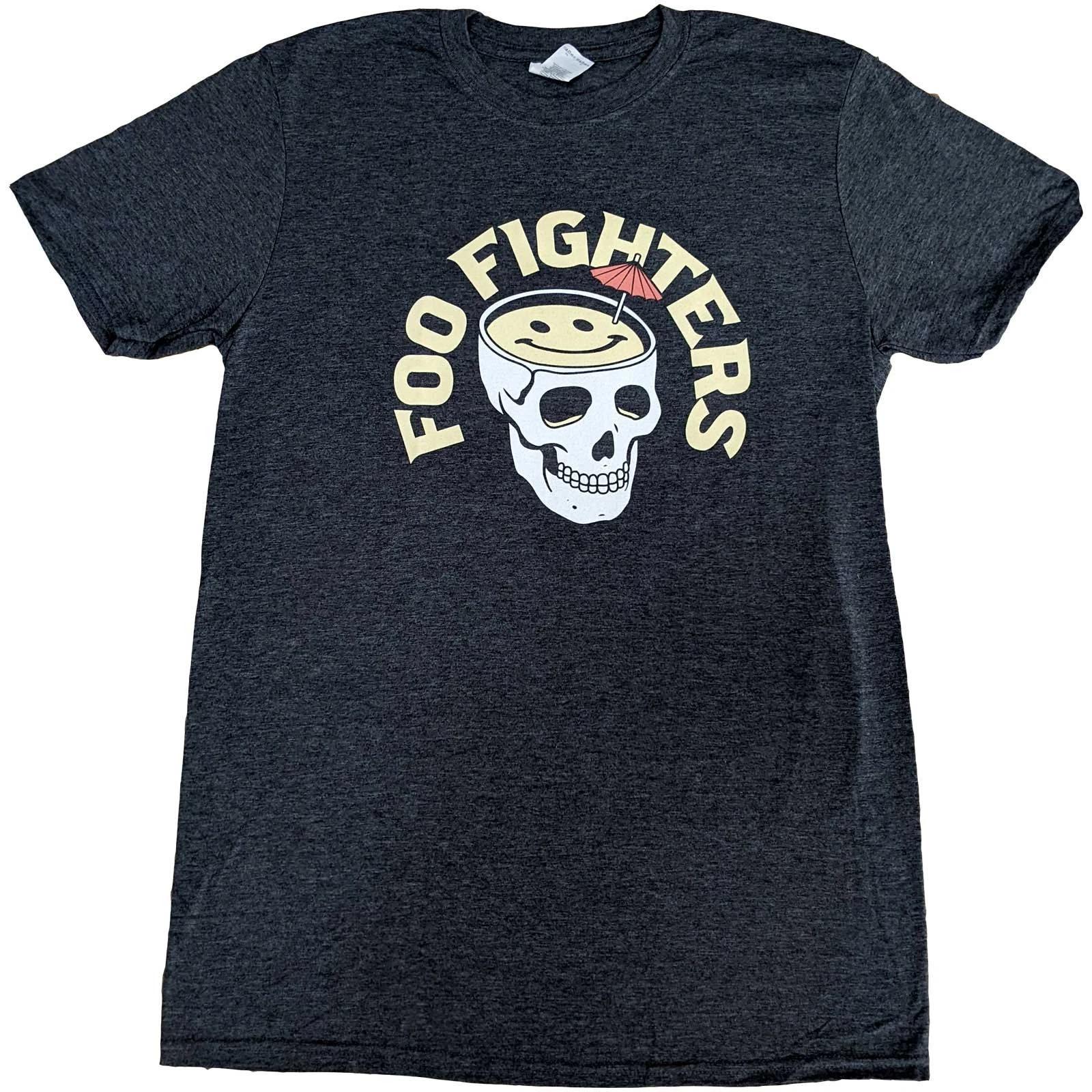 Foo Fighters Skull Cocktail Official Tee T-Shirt Mens Unisex L