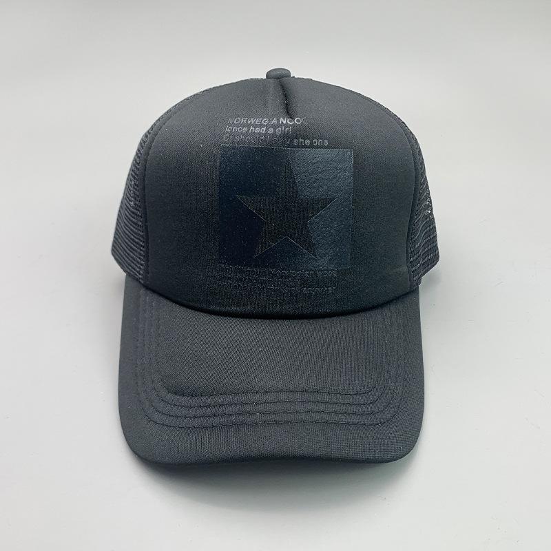 Breathable Cartoon Letter Fashion Men'S And Women'S Baseball Cap Cotton Hip Hop Skateboard Hollow Casual Sun Hat