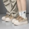 58161 Summer Couple Canvas Shoes Platform Heightening Casual Big Head Shoes Guochao Niche Versatile Comfortable Board Shoes