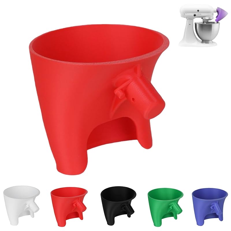 Wide Mouth Flour Funnel 4.5-5 Qt Tilt-Head for Kitchen Aid Mixer Attachment Flour and Egg Liquid Baking Essentials 1PCS