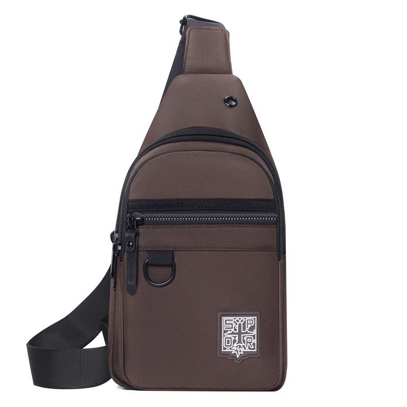 New men's breast bag sports and leisure chest bag Oxford cloth waterproof and wear-resistant trend high-end shoulder small backpack