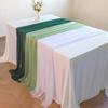 Reusable Sheer Chiffon Table Runner Solid Color Wedding Table Runner  Wedding Reception