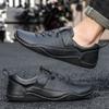 Fashion Outdoor Sneakers Mens Dress Shoes Retro Male Leather Business Male Baroque Shoes Casual Mens Oxford Work Footwear