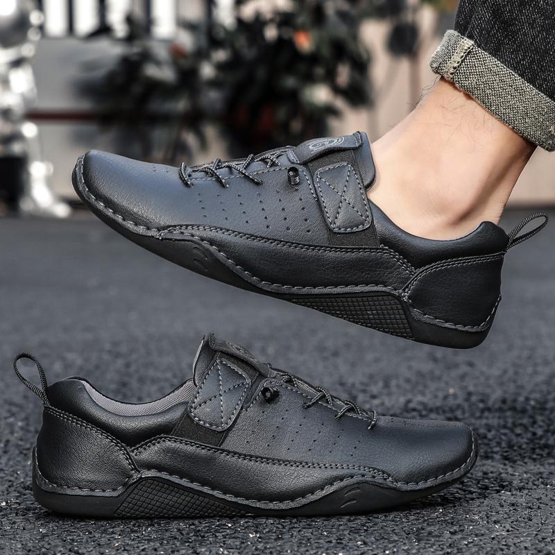 Fashion Outdoor Sneakers Mens Dress Shoes Retro Male Leather Business Male Baroque Shoes Casual Mens Oxford Work Footwear