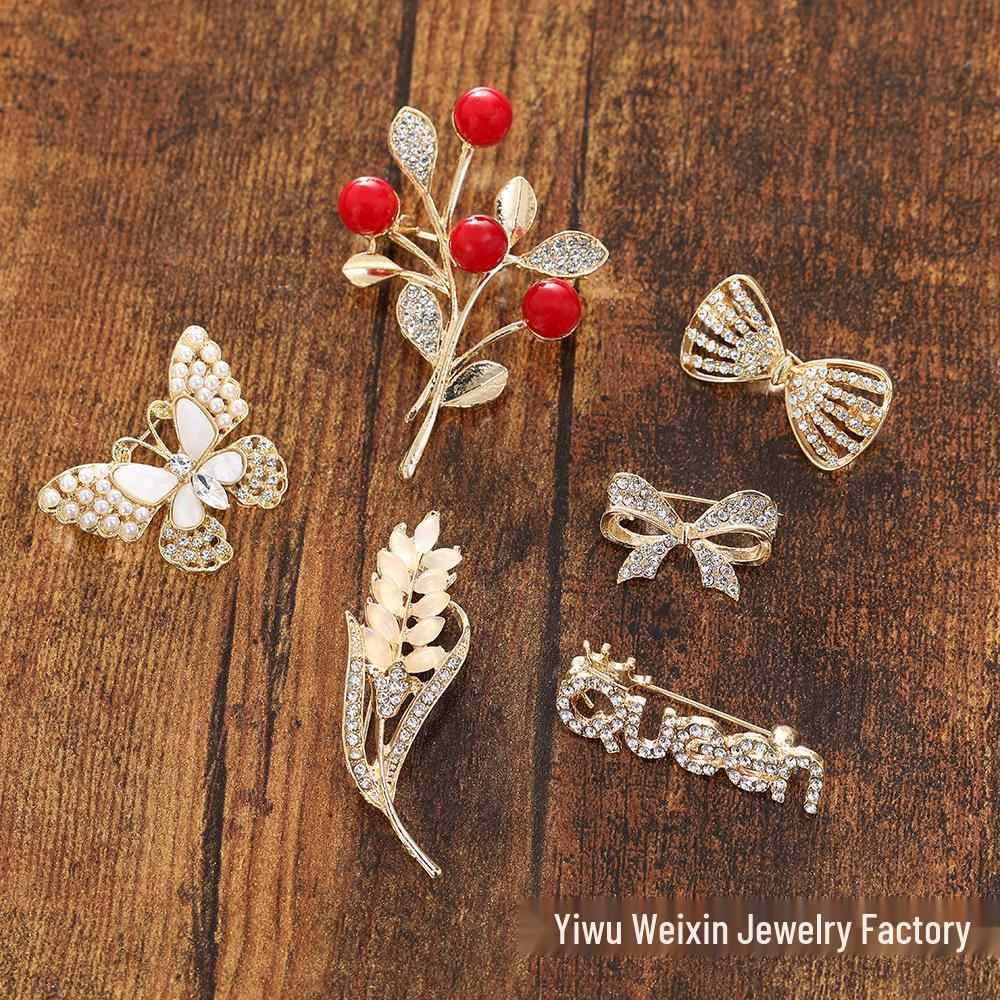 Elegant Multi-Pattern Light Luxury Brooch: High-End, Versatile Anti-Exposure Pin for Shirts