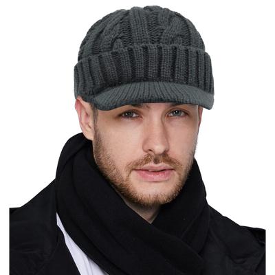 Clape Knit Hat with Perfect for Fall and Warm and Cold Warm Knit Solid Short Knit Newsboy Perfect for Unisex Men's Brim, Winter, Weather, Cap, Color,