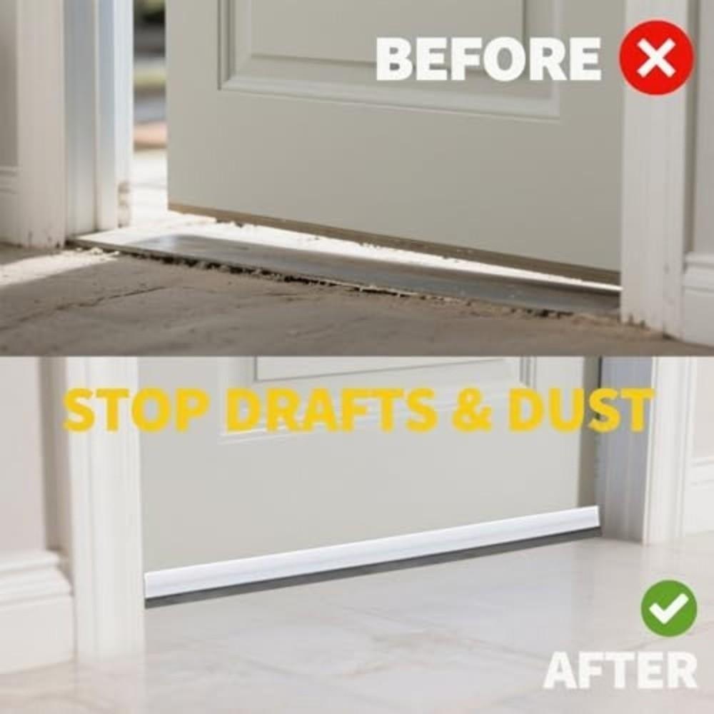 Sello de Puerta con Cepillo de 100 cm Barrido de Puerta Autoadhesivo Tope de Corrientes de Aire Profesional para Puerta Dormitorio