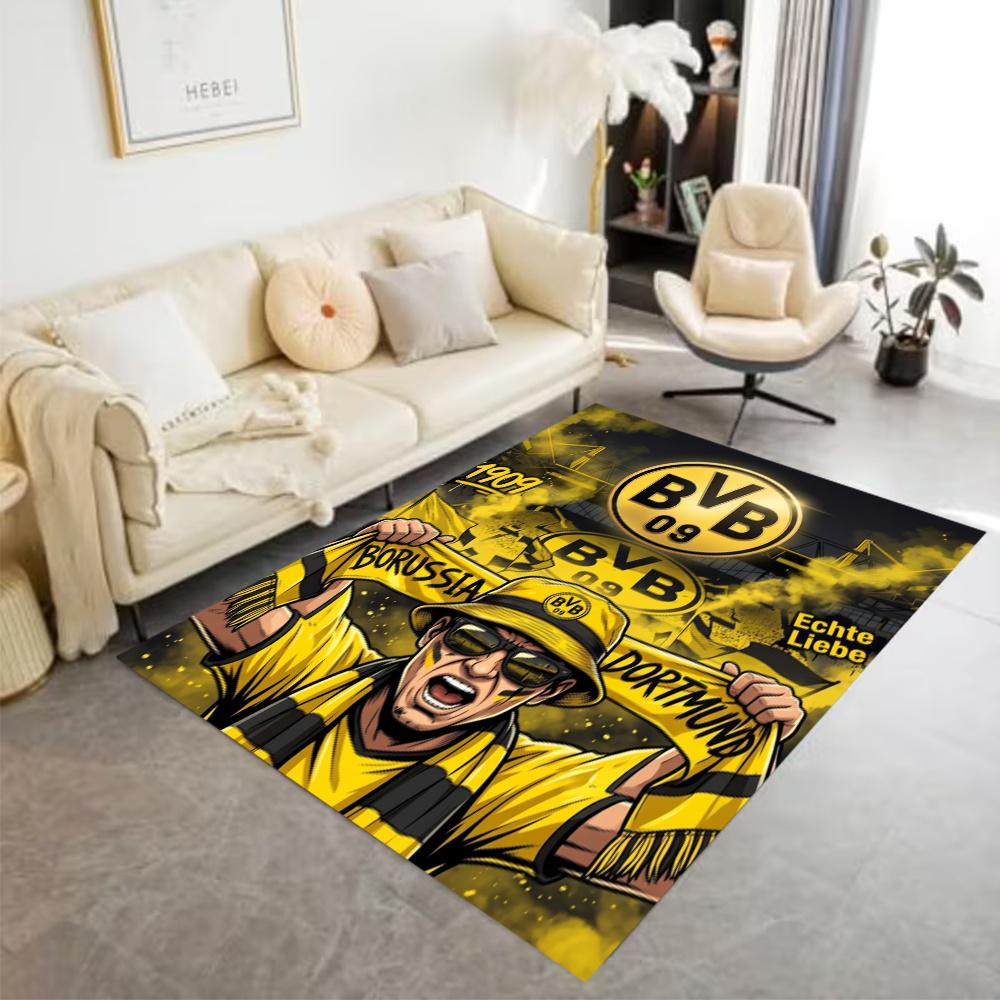 Bvb Borussia Dortmund Football Team Area Rug Design For Outdoor Bedrooms Balcony Entryway Antislip Carpet Office Home Decor