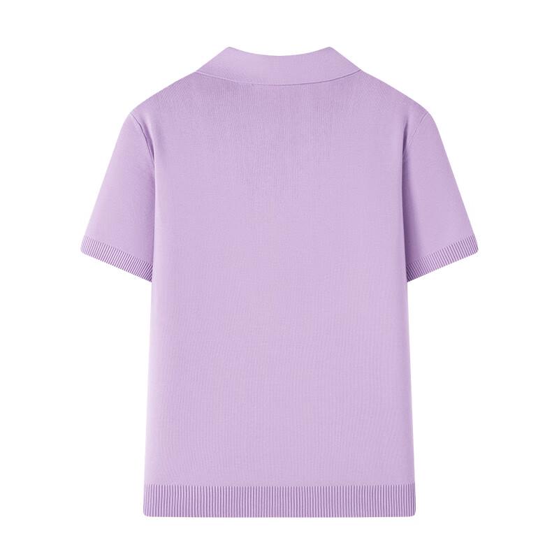 Navigare Women's Simple Knit Short-Sleeve Polo T-Shirt