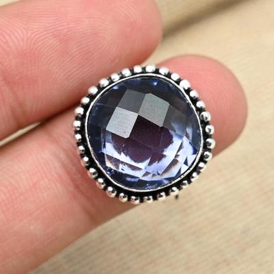 Iolite Gemstone 925 Sterling Silver Handmade Jewelry Engagement Gift Jewelry Women Ring