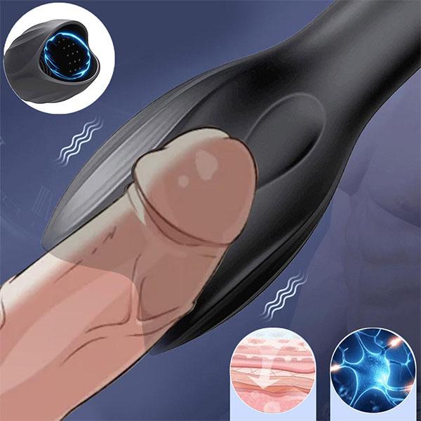 Male Masturbator Glans Vibrator 10 Speed Delay Sex Glans Trainer Penis Massager Head Penis Trainer Male Sex Products Male Adult Products