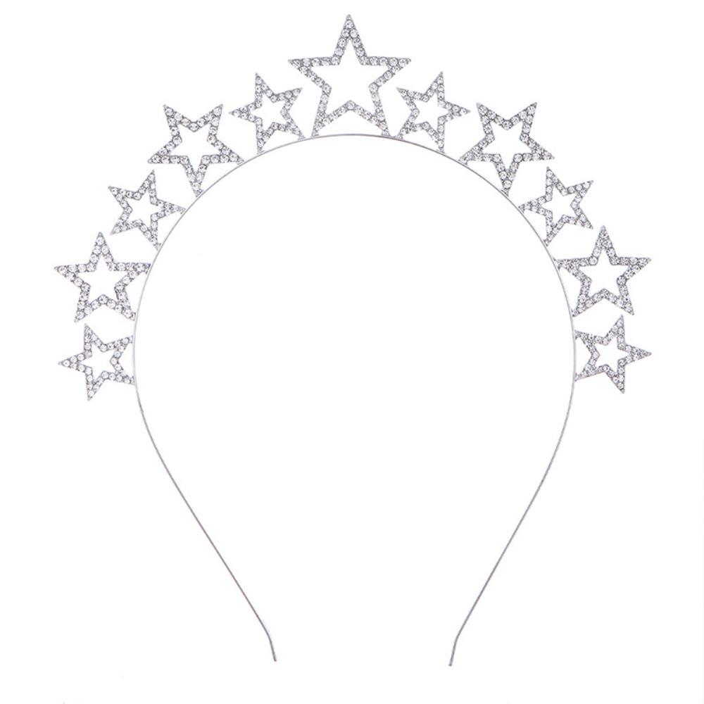 Fashion Christmas Antlers Hairband Zinc Zinc Alloy Crystal Headwear Party Ornament Letter Hair Hoop