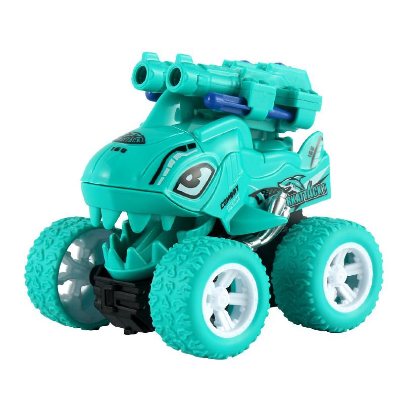 Childrens Dinosaur Inertia Double Launch Toy Car For Sensory And Motor Skills Development