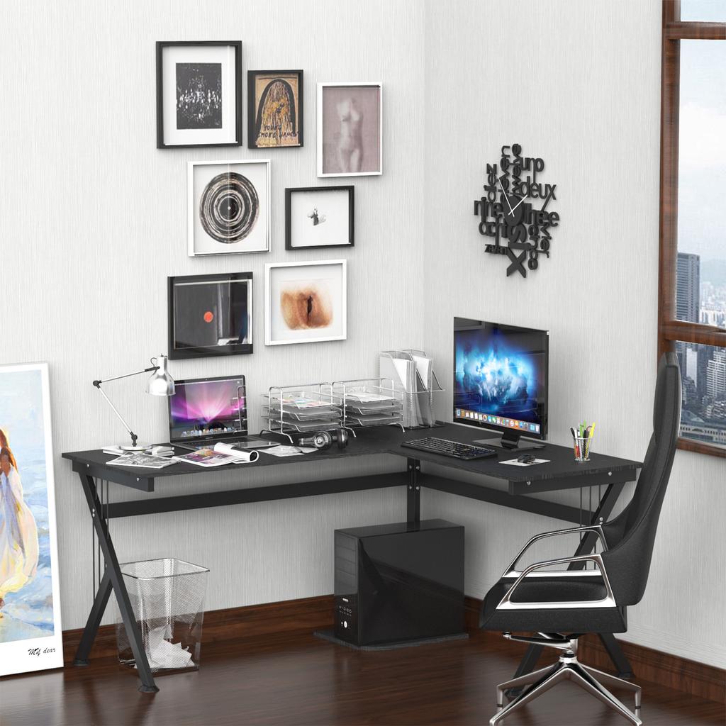 Computer Desk, Wooden Corner Angle, for Office, Home, School