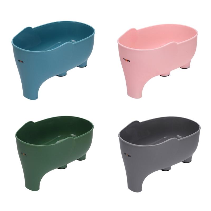 Multifunctional Sink Filter Basket Kitchen Food Strainer Dishcloth Holder Elephant Shape Drain Basket Sponge Holder