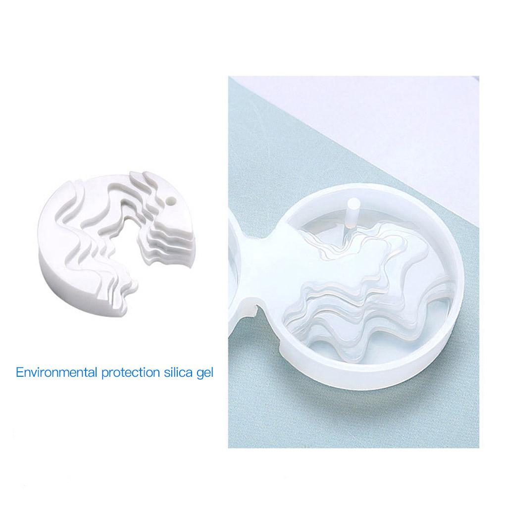 Crystal Island Pendant Making Mold 3D Island Pendant Silicone Jewelry Crafting DIY Mould Type 1