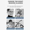 Round Lens Folding Reading Glasses with Zipper Glasses Case Spring Hinge Readers  for Women & Men
