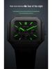 OFNS Six-Hand Men's Square Quartz Watch: Luminous, Day-Date, 30M Waterproof, Silicone Steel Band, Hot Seller