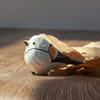 Handmade Long-tailed Tit Figurine Vintage Robin Bird Ornament Durable Bird Statue Bookshelf Decor