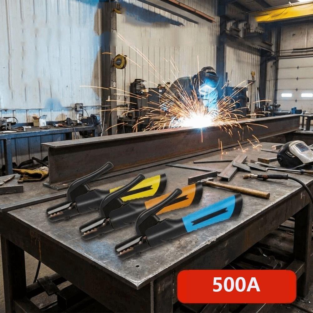 500 A Copper Welding Electrode Holder Thickened Industrial Welding Tongs Stable Current