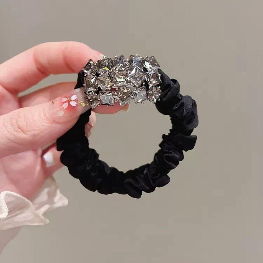 Korean Style Crystal Hair Rope Sparkling Hair Loops Elastic Hair Ties  Tie-Up Hair Accessories