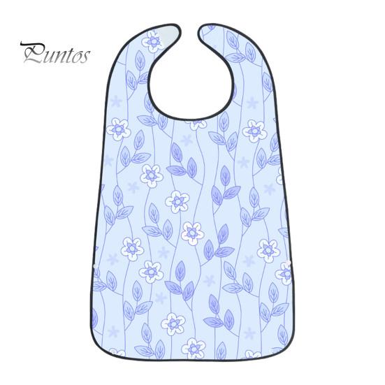 Washable Clothing Protector Adult Bib, Waterproof Easy Clean Feeding with Floral Elderly Mealtime Bib Printed, Protector, for Seniors Dining