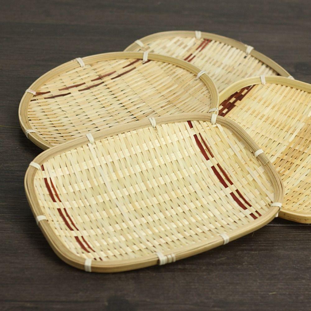 Vegetable Food Storage Basket Bread Round Snack Basket Rustic Woven Basket  for Fruit Vegetables