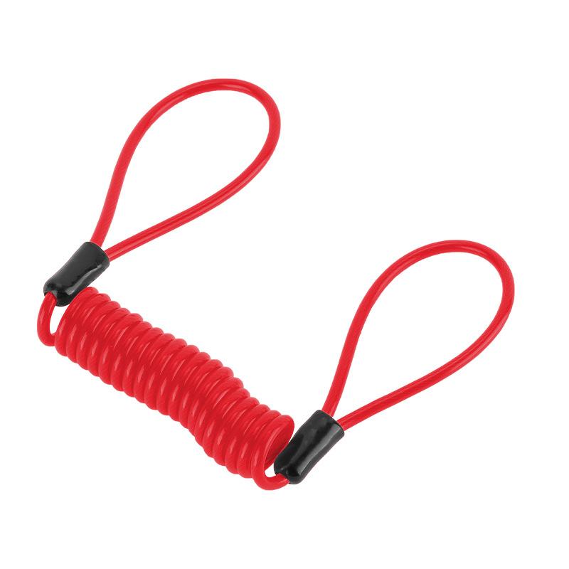 120CM Motorcycle Brake Disc Lock Scooter Reminder Cable Bicycle Spring Rope Bag Anti-Theft Cable Alarm Disc Locks Protection
