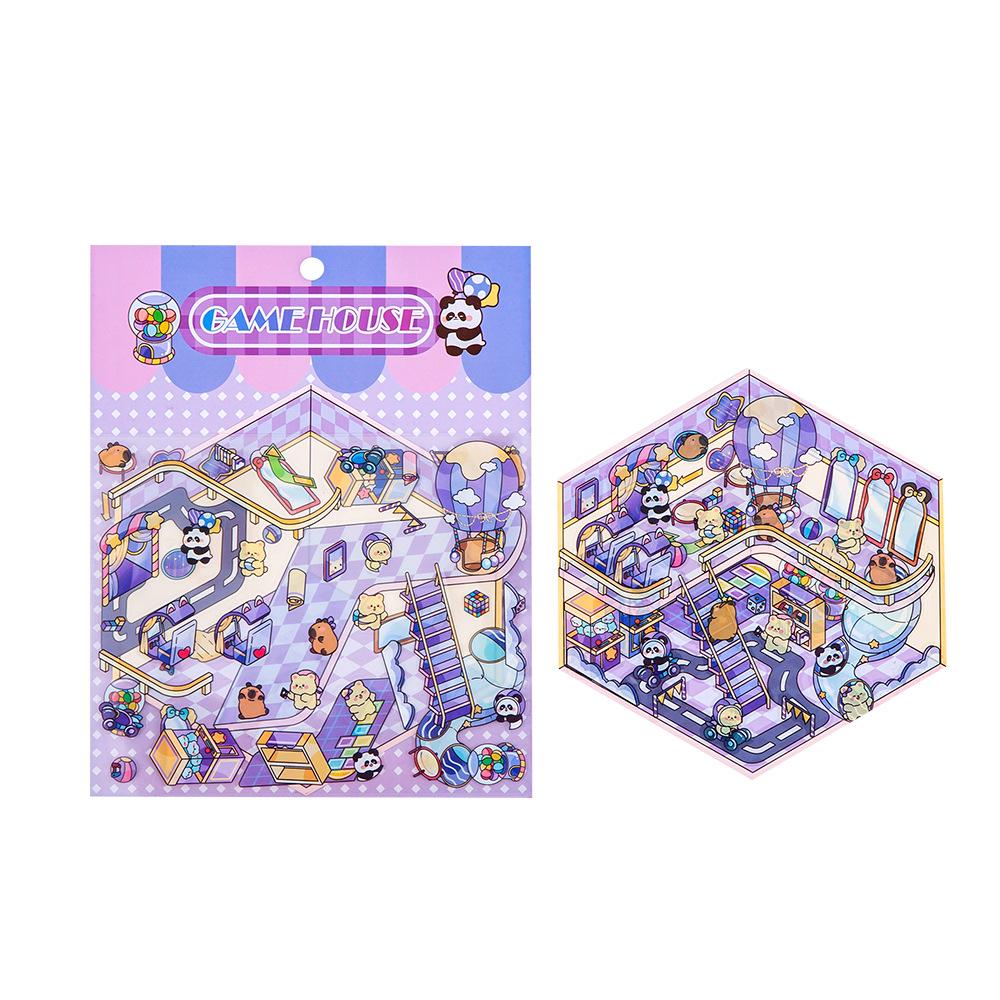 3D Miniature House Stickers: Cute Decorative & Educational for DIY Planners