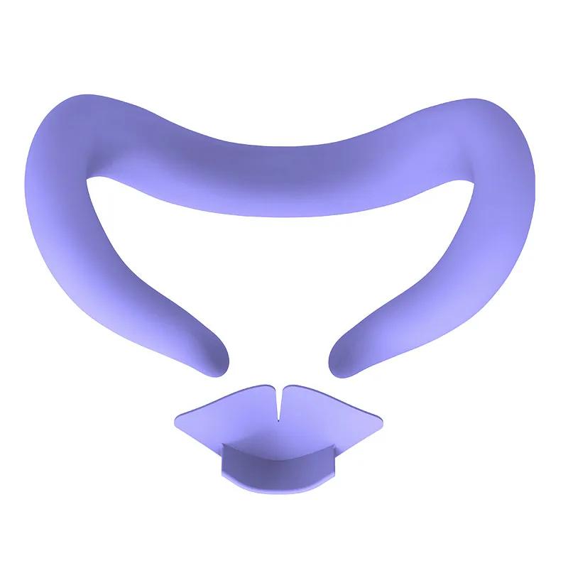 Silicone VR Face Cover for Meta Quest 3 Silicone Eye Mask Sweatproof Mask Face Cushion Replacement for VR Glasses Accessories