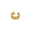 Real Gold Minimalist Chain Ring Opening Adjustable Simple Jewelry Japanese Ring Couple Ring