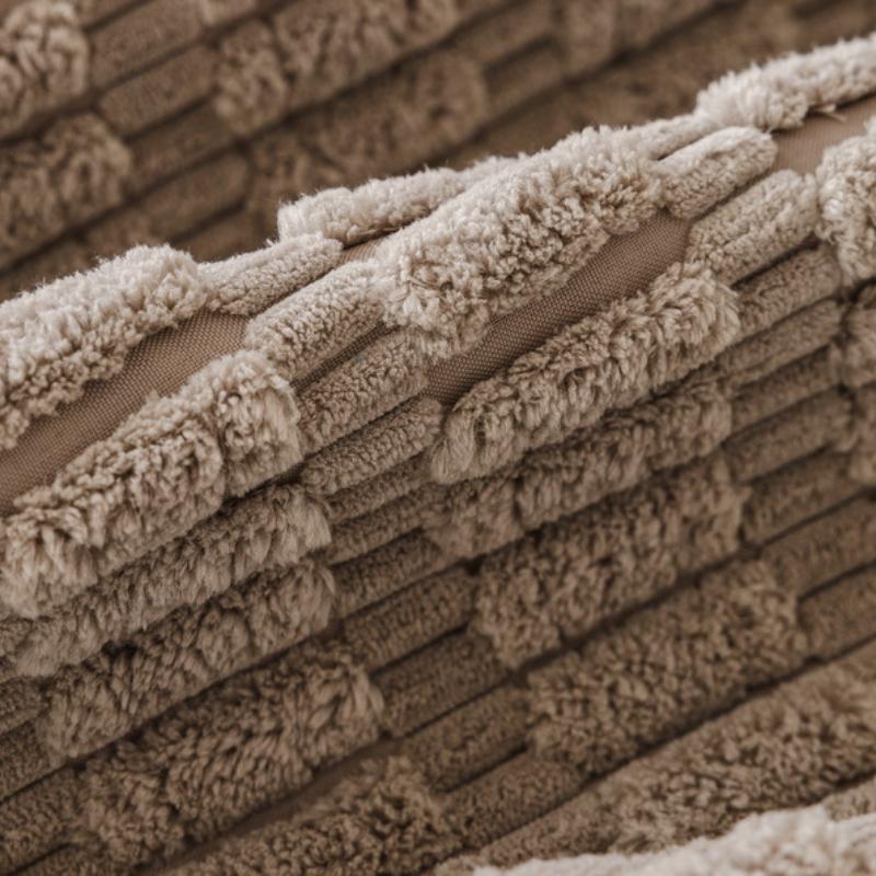 1 stk Uregelmessig lodden sofahåndkle til stue Vinter Tykk plysj Sklisikkert sofatrekk L-formet sofatrekk