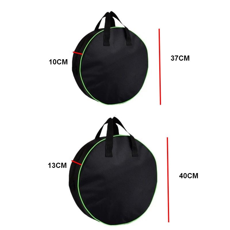 New Black Green Car Charge Cable Bag Waterproof Oxford Cloth Storage Bags Round Car Tools Organizer Car Accessories