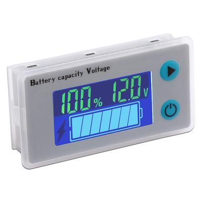 DROK 12V Digital Power Percentage Temperature Monitor for Electric Power Analyzer Meter, Level, Voltage, Tester, 10-100V, 12V, 36V, 24V, 48V, Boats,