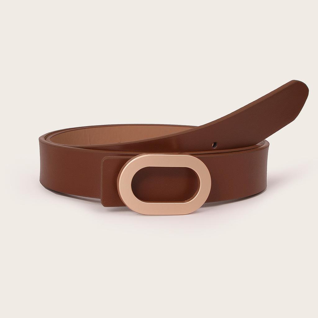 New Korean Version of Oval Simple Belt Versatile Women's Fashion Belt