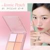 VDL Cheek Stain Blusher Palette 01 Iconic Peach Powder Cheek Highlighting Shading Palette for Yellow and Cool Skin Tones. Korean Cosmetics.