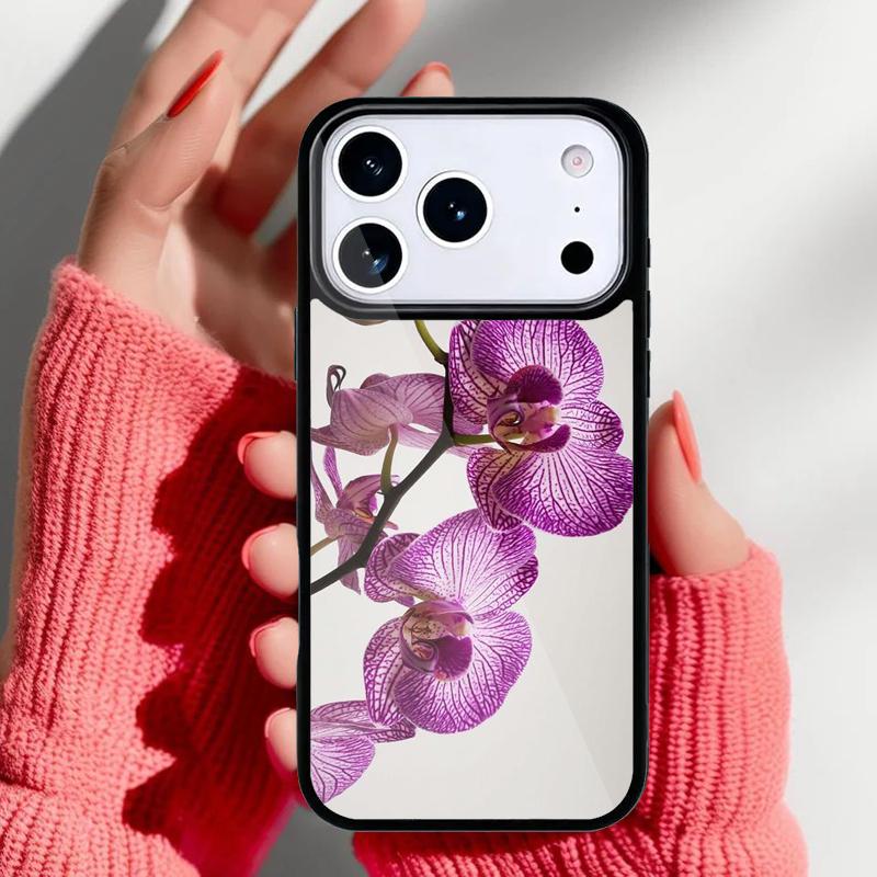 Orchid Flowers Colorful soft Phone Case for iPhone 17 Air 16e 15 14 13 Pro Max Back Cover for 12 11 Pro Coque