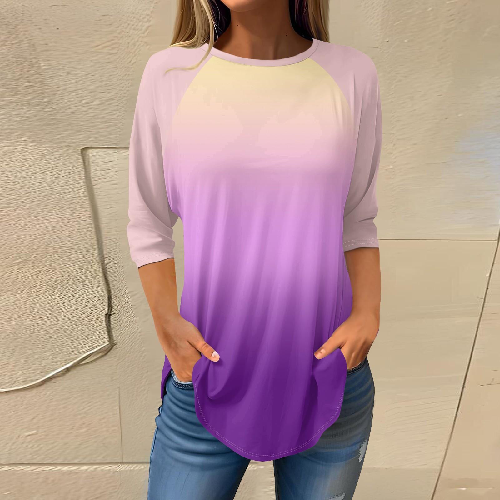 Женские модные повседневные топы для выхода в свет с принтом и рукавом реглан — фото 8