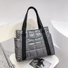 Winter Bags Space Bags Space Padded Women Shoulder Bags Winter Large Capacity Handbags Designer Nyl Cott Warm Tote Solid