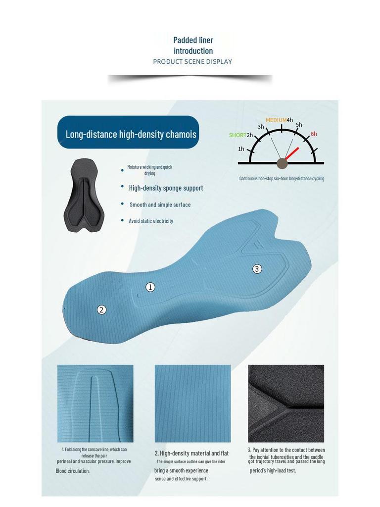 Lampaida Men's Summer Cycling Bib Shorts - Shock-Absorbing, Professional Mountain Bike Pants