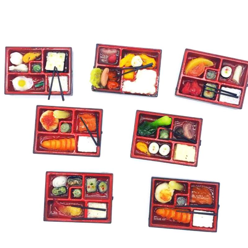 1:12 Dollhouse Japanese Fast Food Box Rice Sake Set With Chopsticks