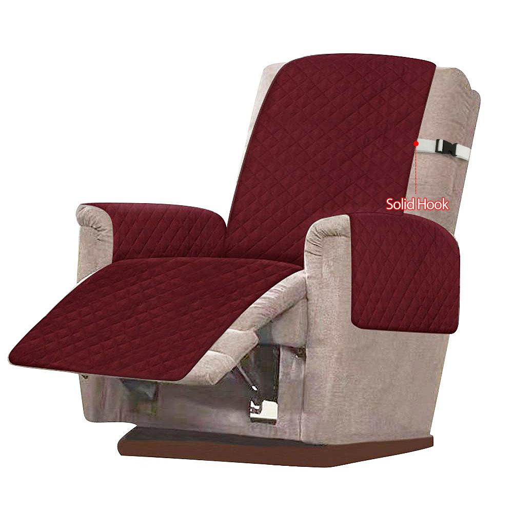 Recliner Chair Cover Slipcover for Armchairs Washable Sofa Couch with Adjustable Elastic Strap Furniture Protector for Room