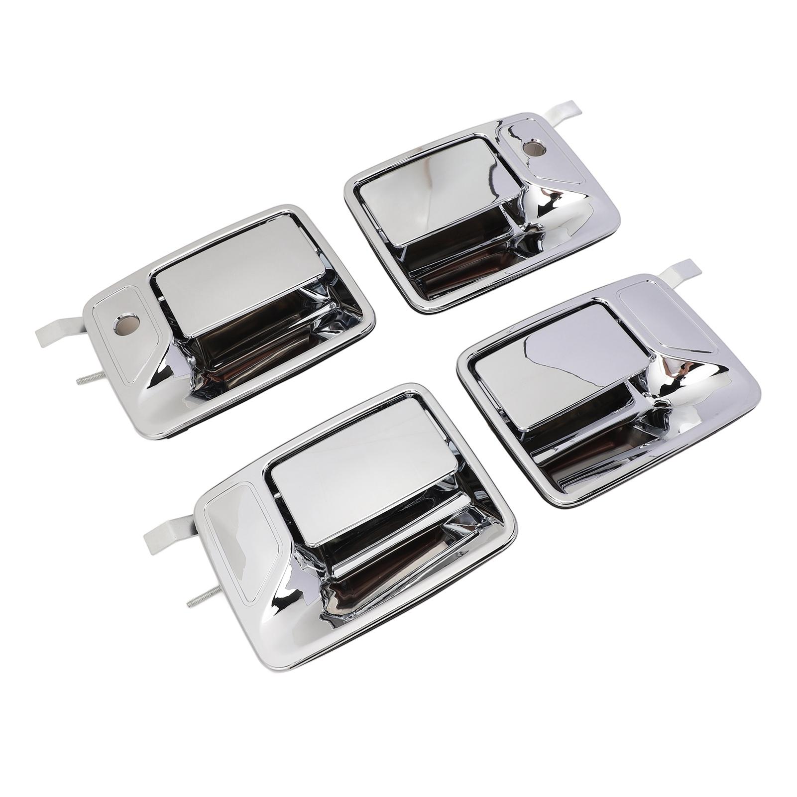 Exterior Door Handles 7C3Z2522405AA Chrome Plated Door Handle Set for F‑450 F‑550 Super Duty 1999‑2016 Set Of 4