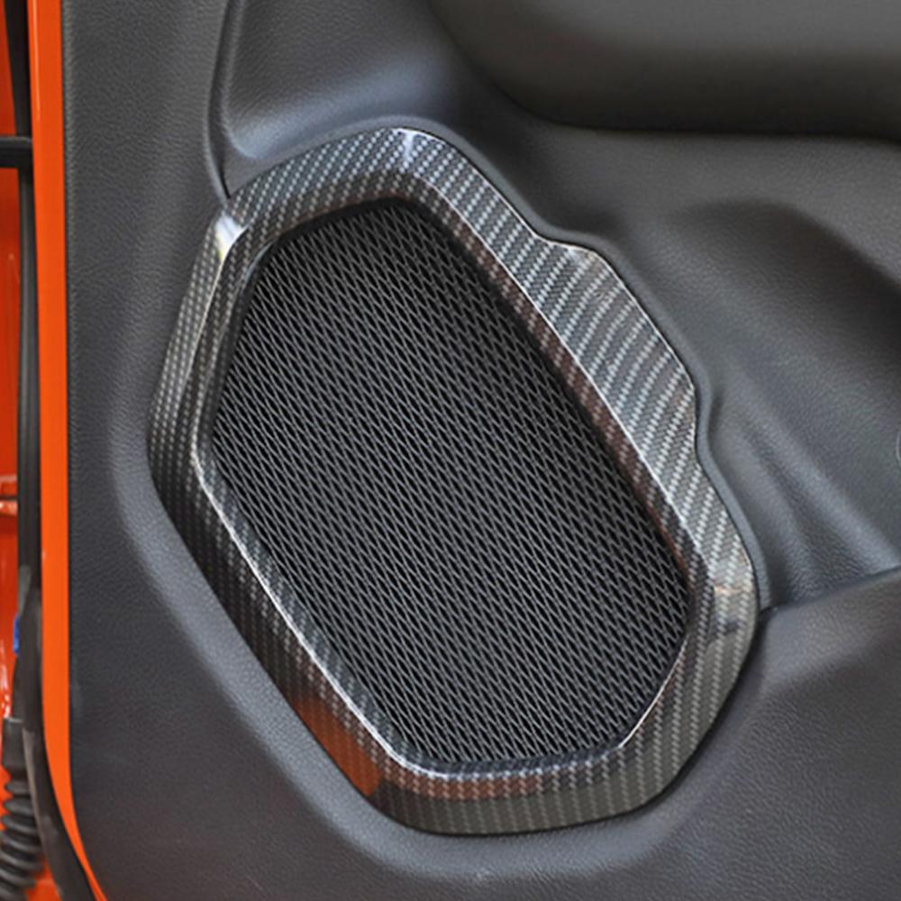 Car Door Audio Speaker Decoration Cover Ring Frame Trim Stickers for Jeep Renegade 2016-2022 Auto Interior Mouldings