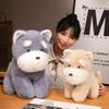 Plush Puppy Schnauzer Simulation Animals Doll Birthday Gift Bedroom Toy Pillow