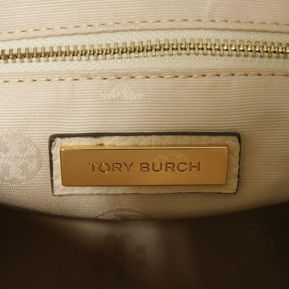 Used Thea Web Small Satchel 10833 84777 7922 Calfskin Tassel 3-Way Shoulder Bag with Double T Logo Ivory Women's from
