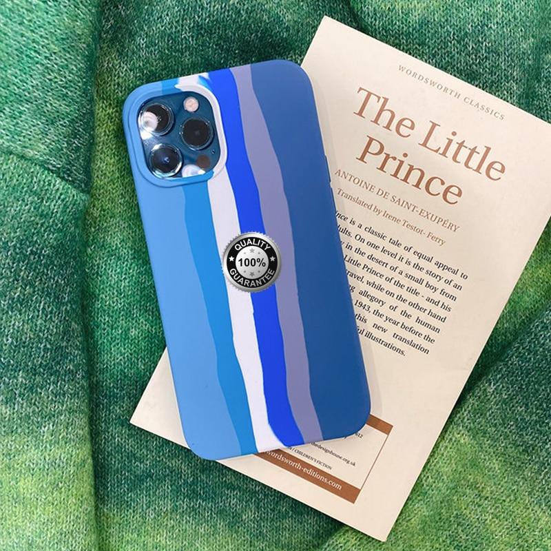 Pouzdro na telefon Rainbow Stripe pro Apple iPhone 14 13 12 Pro Max 11 6s 7 8 Plus XS MAX XR Mini 12pro silikonový kryt