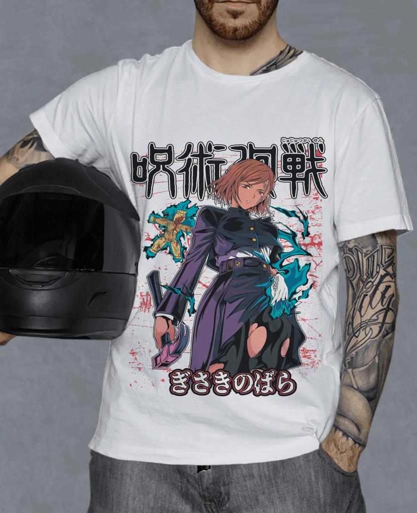 Jujutsu Kaisen Anime Men Women Kugisaki Nobara Summer T-Shirt Harajuku Vintage Short Sleeve Oversized Casual Fitness Comfort Y2k